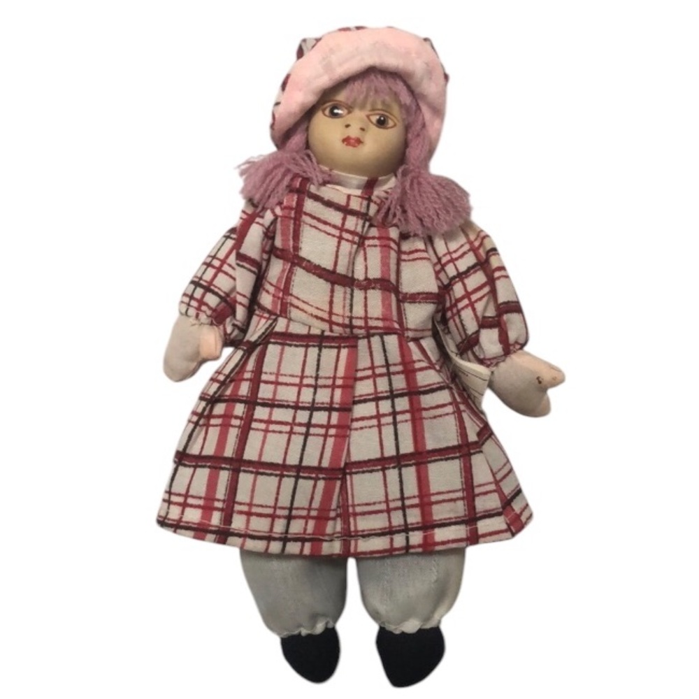 Vintage 8” Girl Porcelain Faced Doll